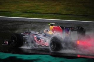 Vettel in the wet at Interlagos