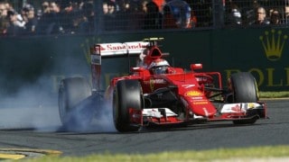 Ferrari Formula One driver Kimi Raikkonen of Finland drives during during the Australian F1 Grand Prix at the Albert Park circuit in Melbourne