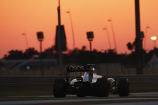 Jenson Button on track.