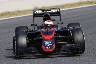 Jenson Button on track.