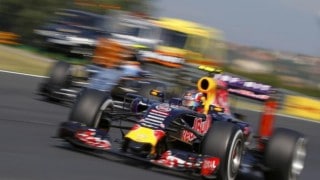 Red Bull Formula One driver Kvyat of Russia drives during the first practice session of the Hungarian F1 Grand Prix at the Hungaroring circuit, near Budapest