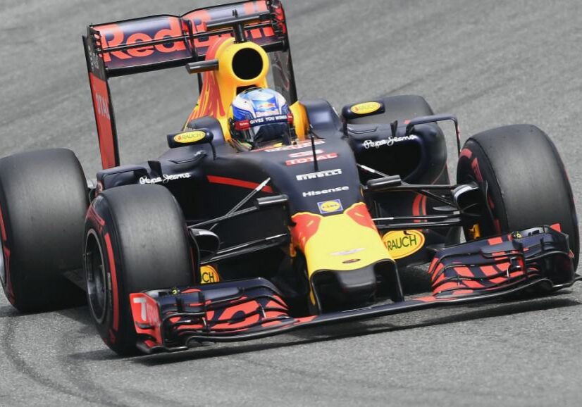 Red Bull driver Daniel Ricciardo of Australia steers his car during the Formula One qualifying in Hockenheim, Germany, Saturday, July 30, 2016. The German Formula One Grand Prix takes place in Hockenheim on Sunday, July 31, 2016. (AP Photo/Jens Meyer)