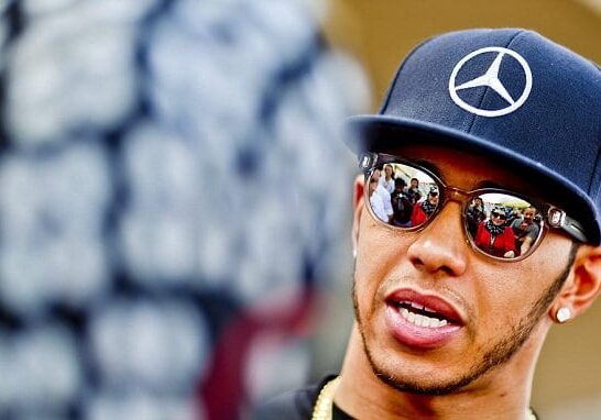 epa04707230 British Formula One driver Lewis Hamilton of Mercedes AMG GP briefs press at the at the Sakhir circuit near Manama, Bahrain, 16 April 2015. The 2015 Bahrain Formula One Grand Prix will take place on 19 April.  EPA/SRDJAN SUKI