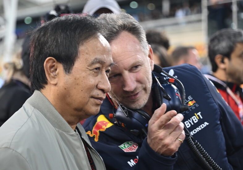 Red Bull Racing Team boss Christian Horner and Chalerm Yoovidhya