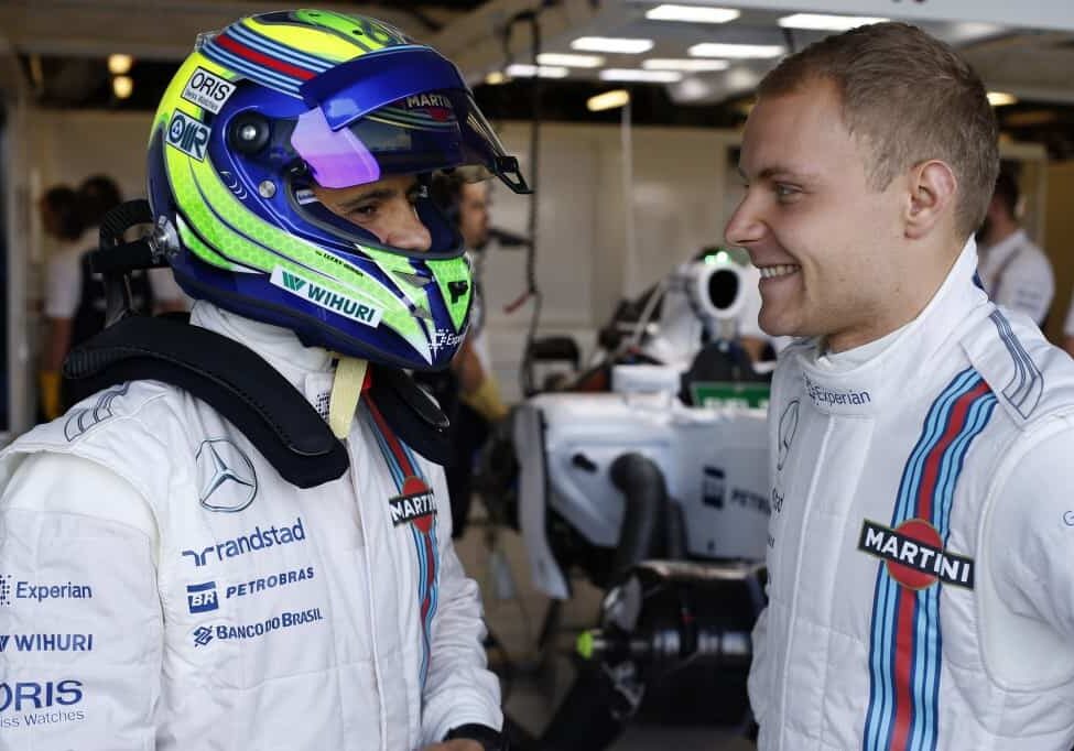 Albert Park, Melbourne, Australia.
Thursday 13 March 2014. 
Felipe Massa, Williams F1, with Valterri Bottas, Williams F1.
Photo: Glenn Dunbar/Williams F1. 
ref: Digital Image _89P9476