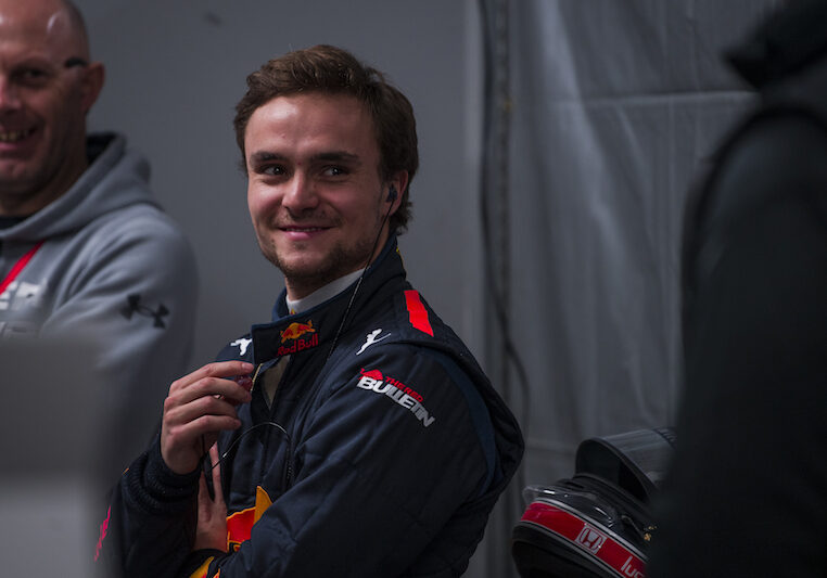 Lucas Auer is seen during  the Super Formula Rookies Test in Suzuka, Japan on December 5, 2018.