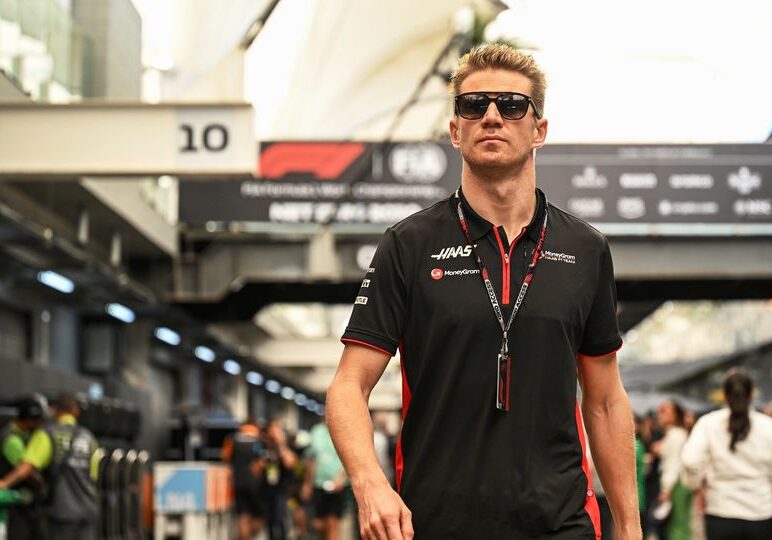 AUTóDROMO JOSé CARLOS PACE, BRAZIL - NOVEMBER 04: Nico Hulkenberg, Haas F1 Team during the Brazilian GP at Autódromo José Carlos Pace on Saturday November 04, 2023 in Sao Paulo, Brazil. (Photo by Simon Galloway / LAT Images)