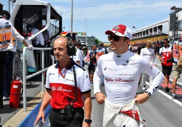 2018 Canadian GP CIRCUIT GILLES-VILLENEUVE, CANADA - JUNE 10: Josef Leberer (AUT) Alfa Romeo Sauber F1 Team Trainer and Charles Leclerc (MON) Alfa Romeo Sauber F1 Team during the Canadian GP at Circuit Gilles-Villeneuve on June 10, 2018 in Circuit Gilles-Villeneuve, Canada. (Photo by Mark Sutton / Sutton Images) 1015312857 Images) PUBLICATIONxINxGERxSUIxAUTxHUNxONLY dcd1810ju2103