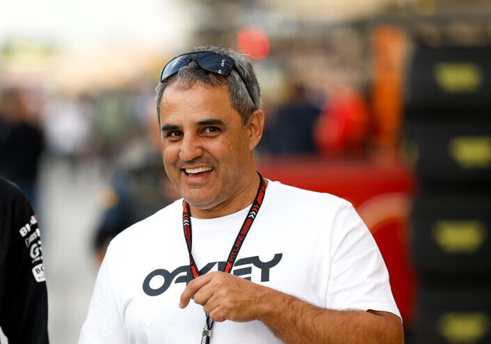 Juan Pablo Montoya and his son Sebastian Montoya during the Formula 1 Gulf Air Bahrain Grand Prix 2024, 1st round of the 2024 FIA Formula One World Championship from February 29 to March 2, 2024 on the Bahrain International Circuit, in Sakhir, Bahrain - Photo DPPI
