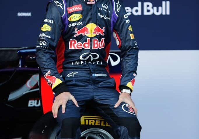 Infiniti Red Bull Racing driver Daniel Ricciardo of Australia attends the launch of their new RB10 Formula One car at the Circuito de Jerez on January 28, 2014 in Jerez de la Frontera, Spain.