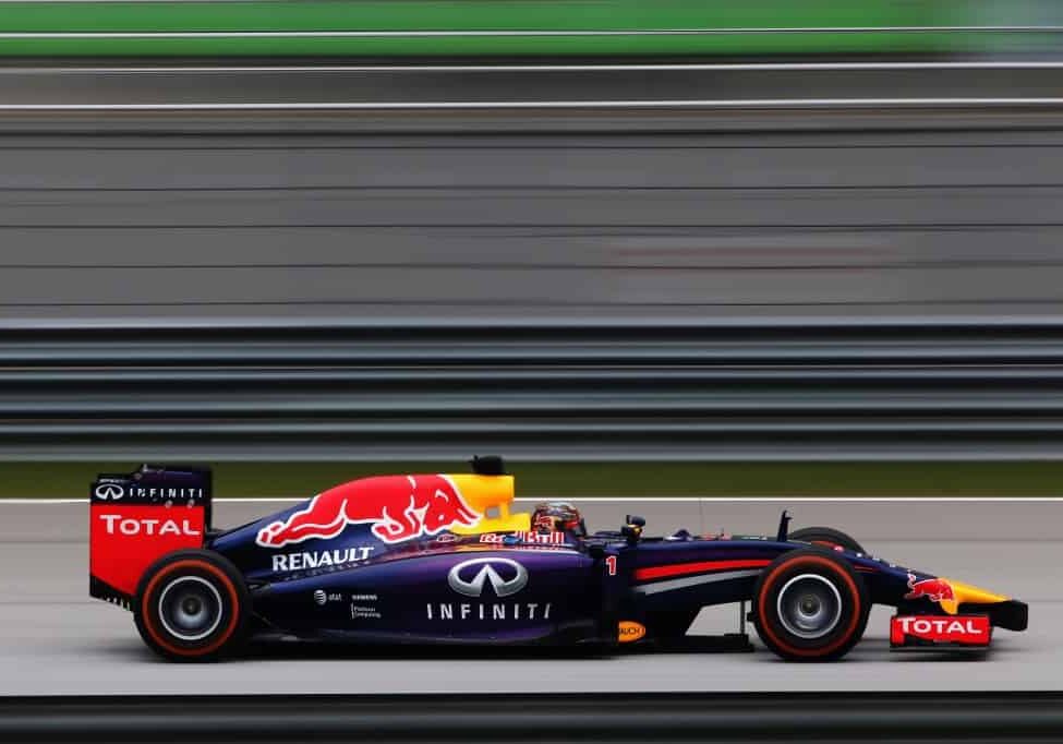 Sebastian Vettel of Germany and Infiniti Red Bull Racing performs at FIA Formula One Championship 2014 at Sepang International Circuit in Sepang, Malaysia on March 29th, 2014