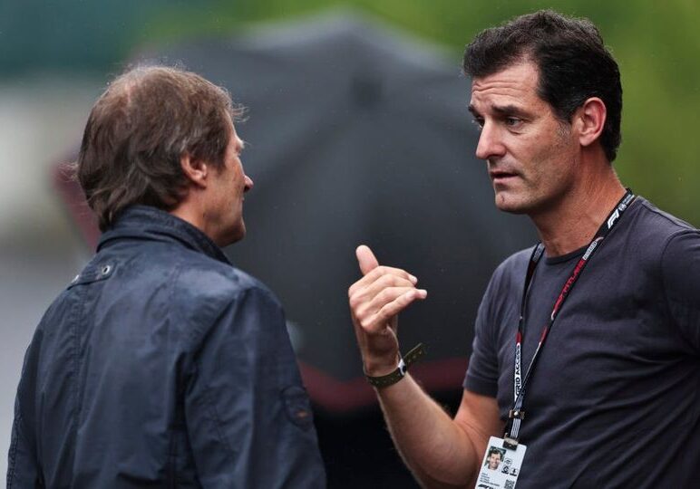 SPA, BELGIUM - JULY 28: Mark Webber of Australia before practice ahead of the F1 Grand Prix of Belgium at Circuit de Spa-Francorchamps on July 28, 2023 in Spa, Belgium. (Photo by Qian Jun/MB Media/Getty Images)