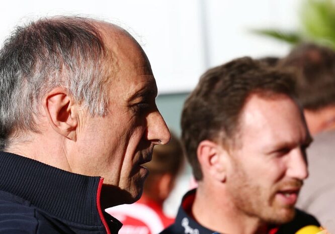 (L to R): Franz Tost (AUT) Scuderia Toro Rosso Team Principal and Christian Horner (GBR) Red Bull Racing Team Principal with the media.
10.10.2014. Formula 1 World Championship, Rd 16, Russian Grand Prix, Sochi Autodrom, Sochi, Russia, Practice Day.
- www.xpbimages.com, EMail: requests@xpbimages.com - copy of publication required for printed pictures. Every used picture is fee-liable. © Copyright: Batchelor / XPB Images
