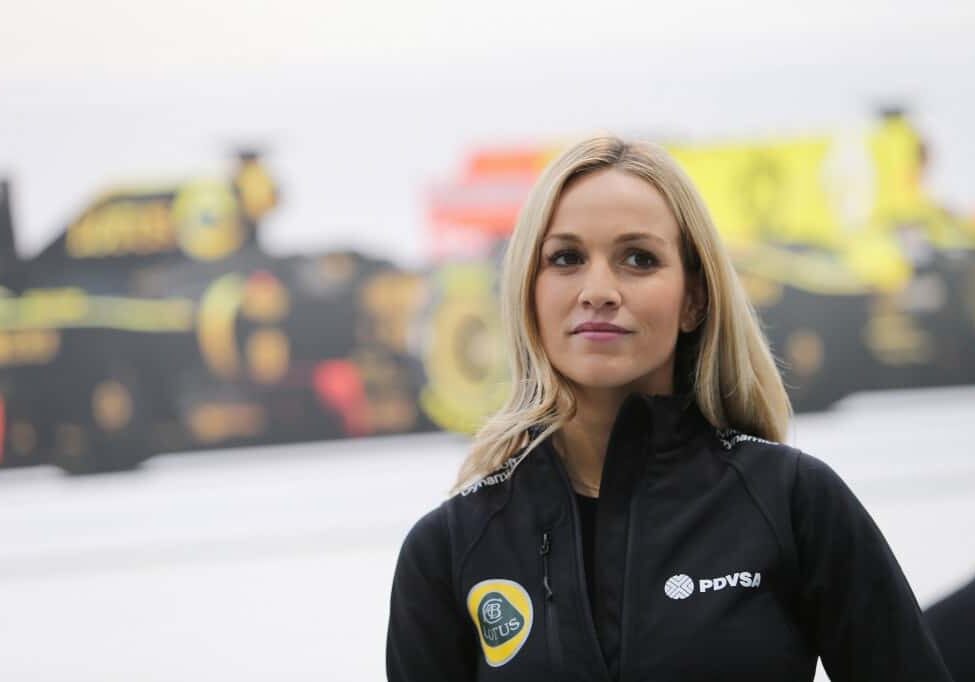 Carmen Jorda (ESP) Lotus F1 Team Development Driver.
Lotus F1 Team Factory Visit, Wednsesday 4th March 2015. Enstone, England.