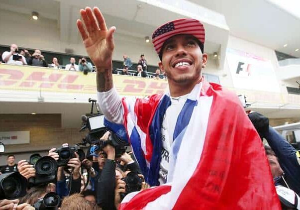 Formula One - F1 - United States Grand Prix 2015 - Circuit of the Americas, Austin, Texas, United States of America - 25/10/15Mercedes' Lewis Hamilton celebrates winning the race and the world championshipMandatory Credit: Action Images / Hoch ZweiLivepicPLEASE NOTE: FOR UK EDITORIAL SALES ONLY. FOR ALL OTHER USAGE ADDITIONAL FEES WILL APPLY - PLEASE CONTACT YOUR ACCOUNT MANAGER. FOR EDITORIAL USE ONLY. NOT FOR SALE FOR MARKETING OR ADVERTISING CAMPAIGNS