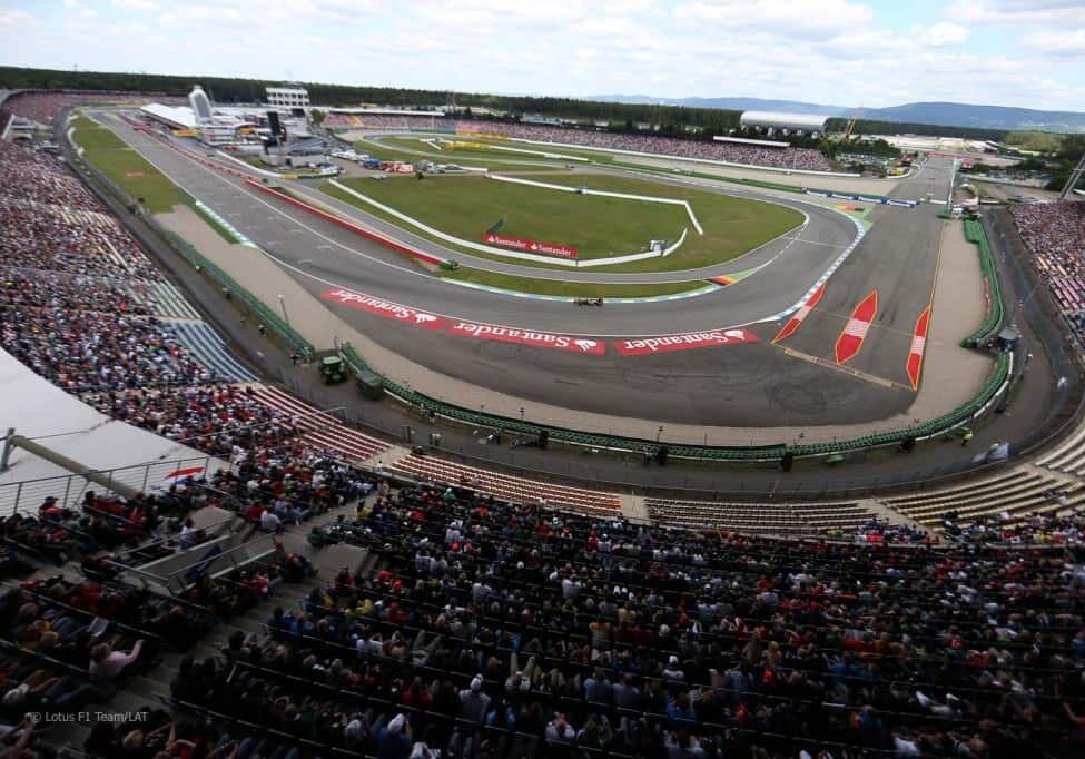 2012 German Grand Prix - Sunday
Hockenheimring, Hockenheim, Germany
22nd July 2012
Romain Grosjean, Lotus E20 Renault. 
World Copyright:Lorenzo Bellanca/LAT Photographic
ref: Digital Image AU6I9439