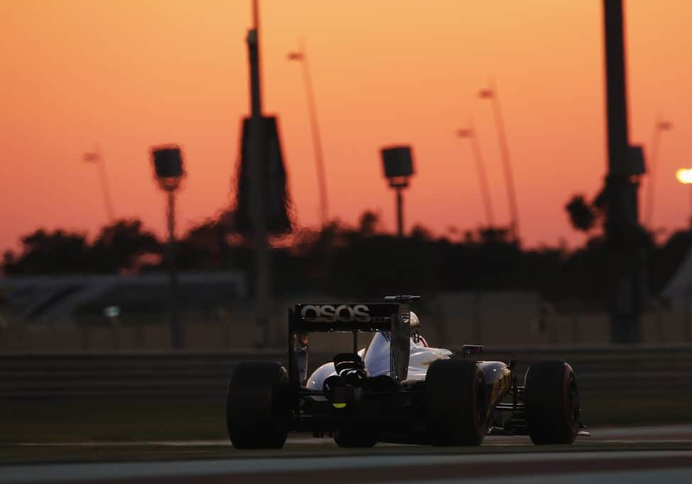 Jenson Button on track.