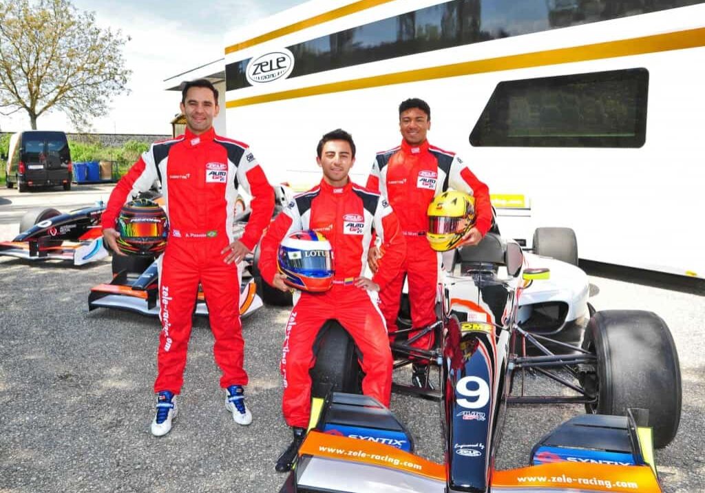 Zele Racing Teampräsentation ,   Antonio Pizzonia, Andres Mendez, Luis Sa Silvav.l.n.r.